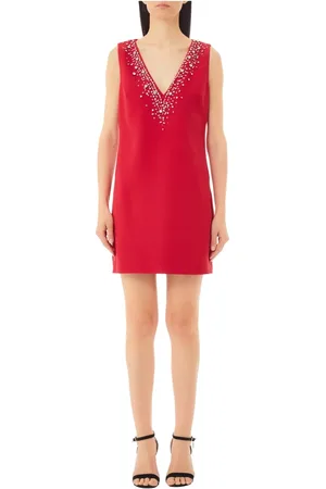 Liu Jo Femme, Robes, Rouge, Taille: 36 FR Robe Tunique avec Broderie Rio