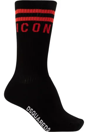 Dsquared2 Homme, Sous-vêtements, Noir, Taille: S Chaussettes Mi-Mollet Iconiques