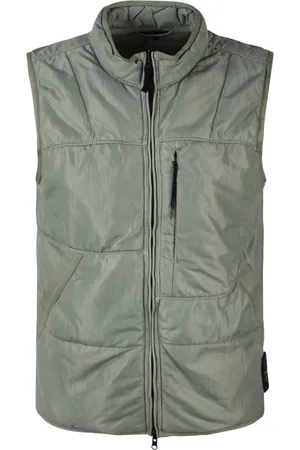Stone Island Homme, Vestes, Vert, Taille: S Gilet matelassé en mesh avec technologie anti-course