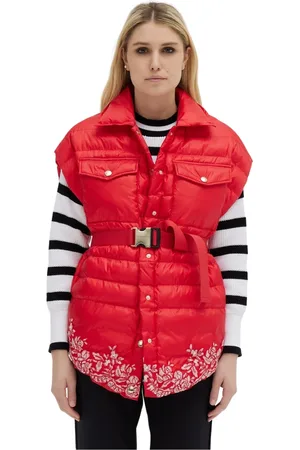 ERMANNO SCERVINO Femme, Vestes, Rose, Taille: 40 FR Gilet Profil en Dentelle Rouge