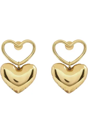 Nina Ricci Femme, Accessoires, Jaune, Taille: ONE Size Boucles d`Oreilles Breloques Cœur