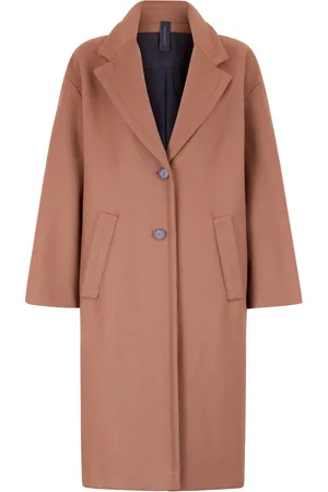 Drykorn Femme, Manteaux, Brun, Taille: 38 FR Manteau Coupe Droite en Mélange de Laine