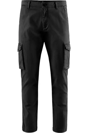 Bomboogie Homme, Pantalons, Noir, Taille: W30 Stretch Cotton Gabardine Cargo Pants