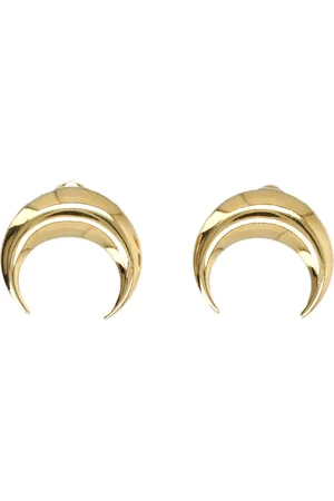 Marine Serre Homme, Accessoires, Brun, Taille: ONE Size Ensemble de boucles d`oreilles en forme de lune