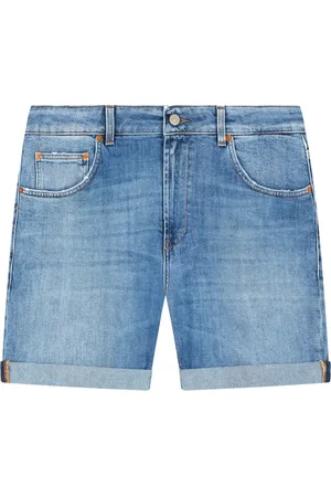 Dondup Homme, Shorts, Bleu, Taille: W34 Denim clair Pantalon régulier avec logo