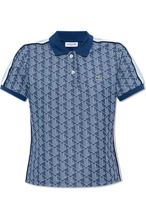 Lacoste Femme, Tops, Bleu, Taille: 40 FR Polo Monogramme