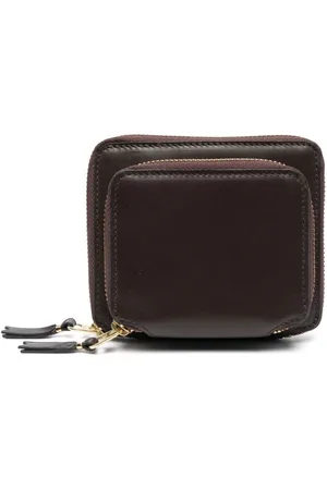 Comme des Garçons Homme, Accessoires, Brun, Taille: ONE Size Portefeuille Ligne Cuir Classique
