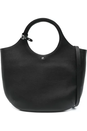 Courrèges Femme, Sacs, Noir, Taille: ONE Size Sac cabas en cuir noir