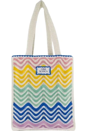 Casablanca Femme, Sacs, Multicolore, Taille: ONE Size Sac Shopper Crochet Vague Dégradée