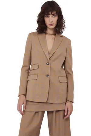 Silvian Heach Femme, Vestes, Brun, Taille: 38 FR Blazer à Carreaux