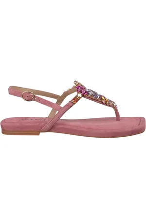 Alma en Pena Femme, Chaussures, Violet, Taille: 38 EU Sandale plate avec strass