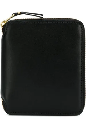 Comme des Garçons Unisex, Accessoires, Noir, Taille: ONE Size Portefeuille zippé en cuir noir