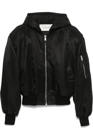 Entire Studios Femme, Vestes, Noir, Taille: 38 FR Blouson aviateur élégant à capuche