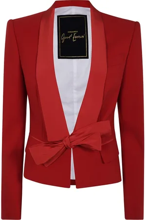 Dsquared2 Femme, Vestes, Rouge, Taille: 36 FR Veste Ajustée Gatsby