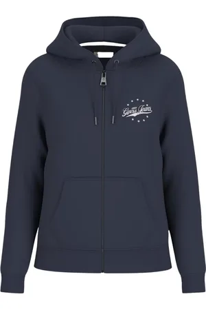 Guess Femme, Sweatshirts et sweats à capuche, Bleu, Taille: 36 FR Collection de pulls bleus