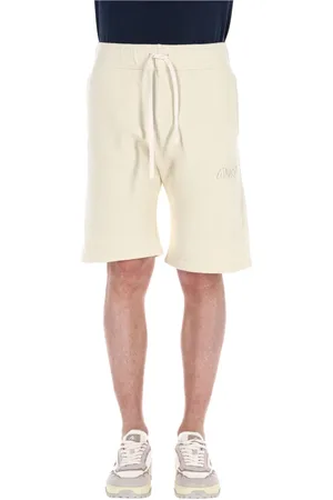 Autry Homme, Shorts, , Taille: S Shorts Bermuda ivoire en molleton de coton