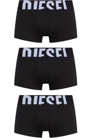 Diesel Homme, Sous-vêtements, Noir, Taille: 2XL Lot de trois boxers taille basse avec logo intégral