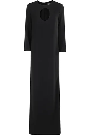GIANLUCA CAPANNOLO Femme, Robes, Noir, Taille: 38 FR Robe Longue en Denim