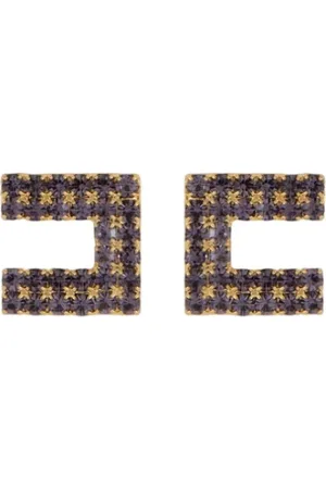 Elisabetta Franchi Femme, Accessoires, Violet, Taille: ONE Size Boucles d`oreilles