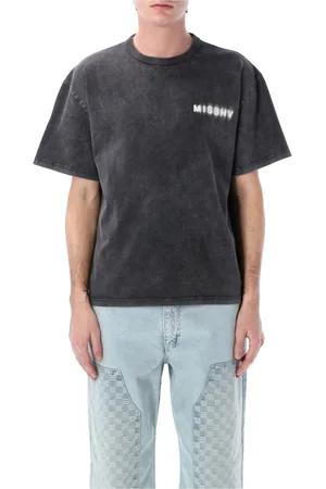 MISBHV Homme, Tops, Noir, Taille: L T-shirt en Coton avec Logo Community