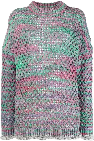 The Attico Femme, Pulls, Multicolore, Taille: 38 FR Pull décontracté multicolore en coton et nylon