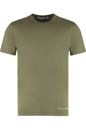 Comme des Garçons Homme, Tops, Vert, Taille: M T-shirt ras du cou en coton