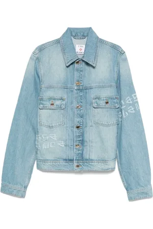 Casablanca Homme, Vestes, Bleu, Taille: L Veste en jean Graffiti
