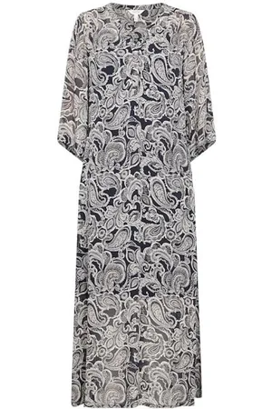 Part Two Femme, Robes, Multicolore, Taille: 44 FR Robe longue imprimé Paisley après minuit