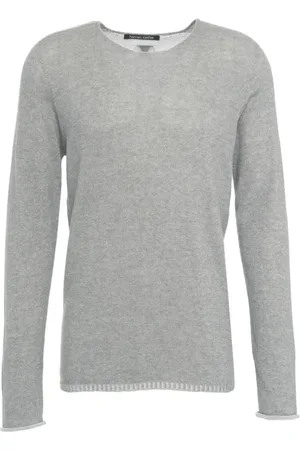 HANNES ROETHER Homme, Pulls, Gris, Taille: M Pull en Tricot Gris Col Rond