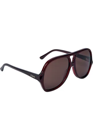Chloé Femme, Accessoires, Brun, Taille: ONE Size Lunettes de soleil oversize avec logo