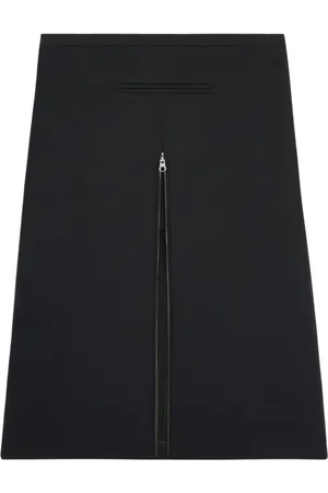 Courrèges Femme, Jupes, Noir, Taille: 40 FR Jupe Midi avec Fermeture Éclair Avant