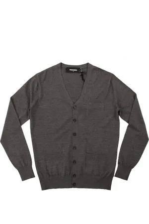 Dsquared2 Homme, Pulls, Gris, Taille: S Gilet en laine grise