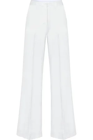 Aspesi Femme, Pantalons, Blanc, Taille: 38 FR Pantalon Blanc Fermeture Ceinture