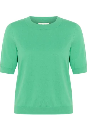 Part Two Femme, Pulls, Vert, Taille: 42 FR Pull en Tricot Vert Sapin