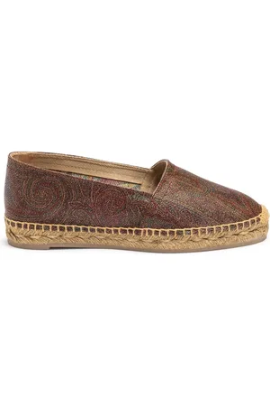Etro Femme, Chaussures, Rouge, Taille: 38 EU Espadrilles Rouges Paisley pour Femmes