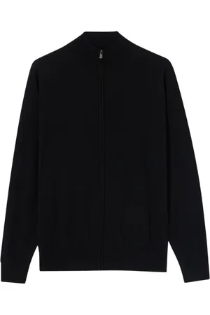 Brooks Brothers Homme, Pulls, Noir, Taille: S Pull Zippé En Laine Mérinos