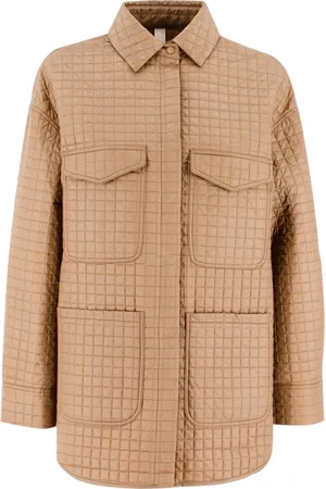 Duno Femme, Vestes, Brun, Taille: 40 FR Veste matelassée oversize à motif géométrique
