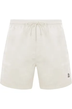Brunello Cucinelli Homme, Maillots de bain, , Taille: L Short de bain en nylon avec broderie logo