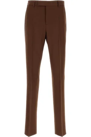 VERSACE Homme, Pantalons, Brun, Taille: L Pantalon Grain de Poudre au Chocolat