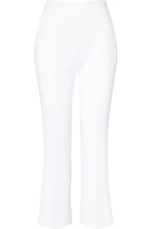 Elisabetta Franchi Femme, Pantalons, Blanc, Taille: 36 FR Pantalon Slim-fit