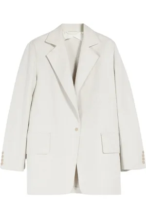Max Mara Femme, Vestes, Gris, Taille: 38 FR Blazer Oversize à Rayures Tennis