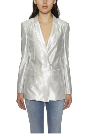 Dondup Femme, Vestes, Gris, Taille: 38 FR Blazer Laminé