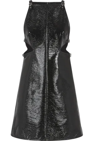 Courrèges Femme, Robes, Noir, Taille: 36 FR Robe Vinyle à Boucle Slash