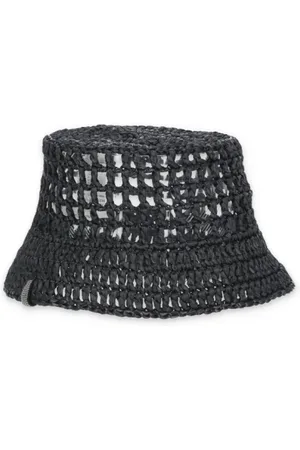 Fabiana Filippi Femme, Accessoires, Noir, Taille: S Chapeau en tissu tissé