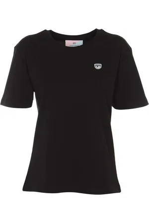 Chiara Ferragni Femme, Tops, Noir, Taille: 42 FR Logo Classic T-shirt