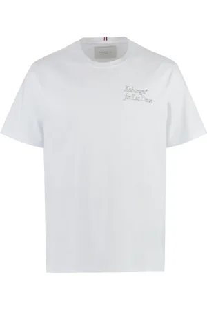 Les Deux Homme, Tops, Blanc, Taille: XL Kabangu X T-shirt Imprimé en Coton