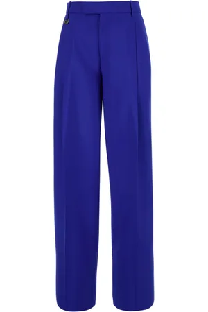 Burberry Femme, Pantalons, Bleu, Taille: 36 FR Pantalon large