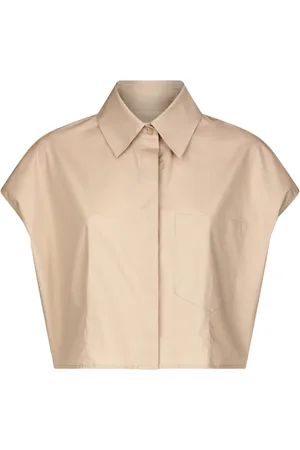 Dondup Femme, Blouses et Chemises, , Taille: 40 FR Chemise Courte en Popeline avec Broderie