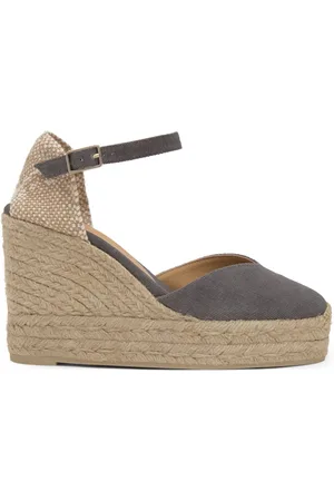 Castaner Femme, Chaussures, Gris, Taille: 36 EU Alpargata Avec Talon Compensé DE 11 CM