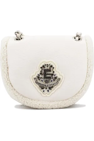 ERMANNO SCERVINO Femme, Sacs, Blanc, Taille: ONE Size Mini sac bandoulière en peau de mouton avec garniture en fourrure